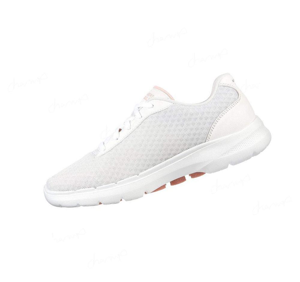 Zapatillas Para Caminar Skechers GO WALK 6 - Iconic Vision Mujer Blancas Rosas | 56A8L_AR