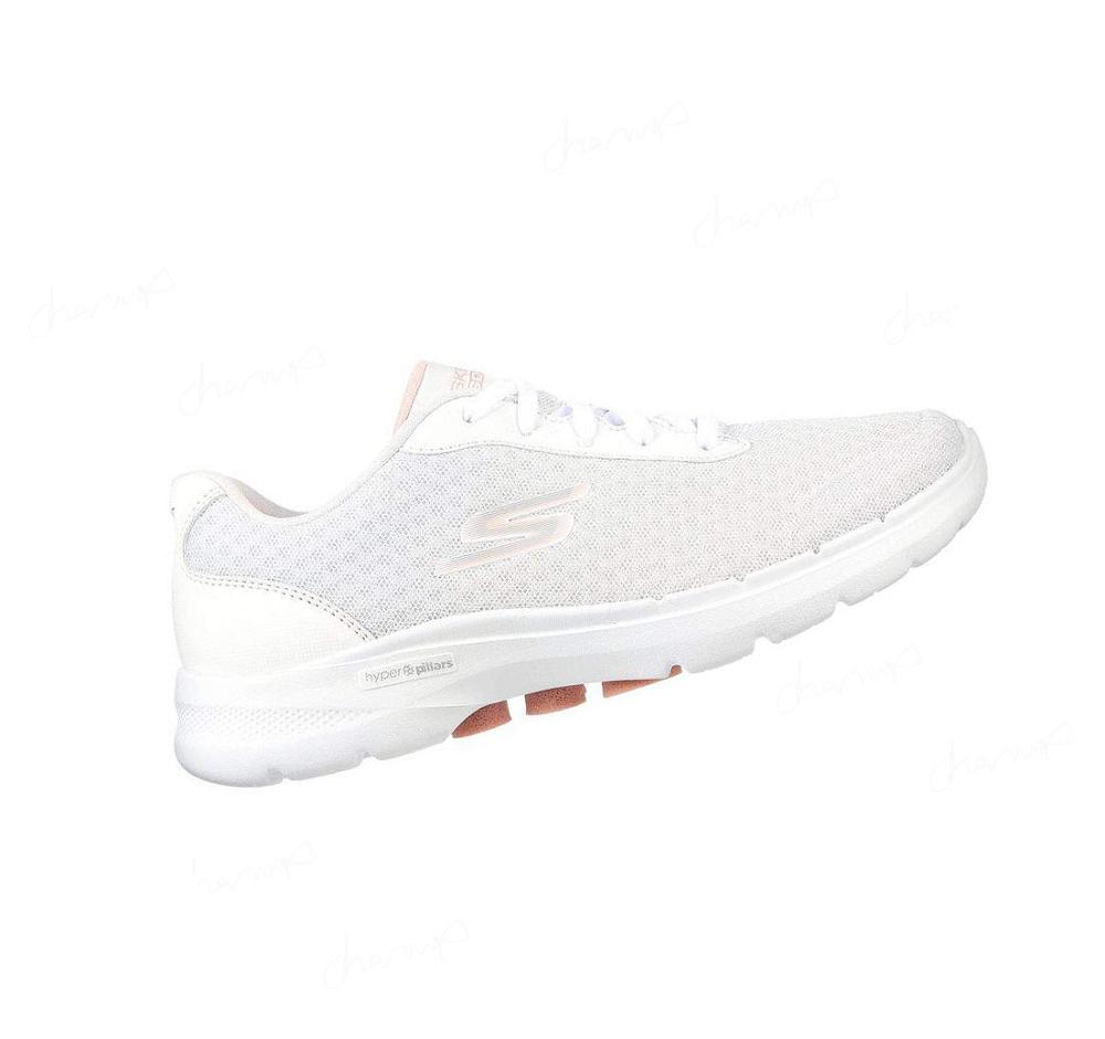 Zapatillas Para Caminar Skechers GO WALK 6 - Iconic Vision Mujer Blancas Rosas | 56A8L_AR