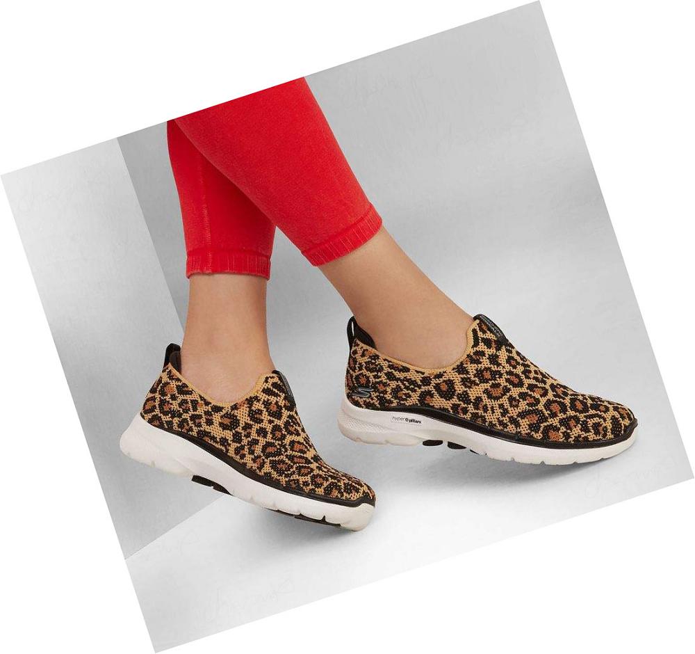 Zapatillas Para Caminar Skechers GO WALK 6 - Lynx Mujer Leopardo | 56T30_AR