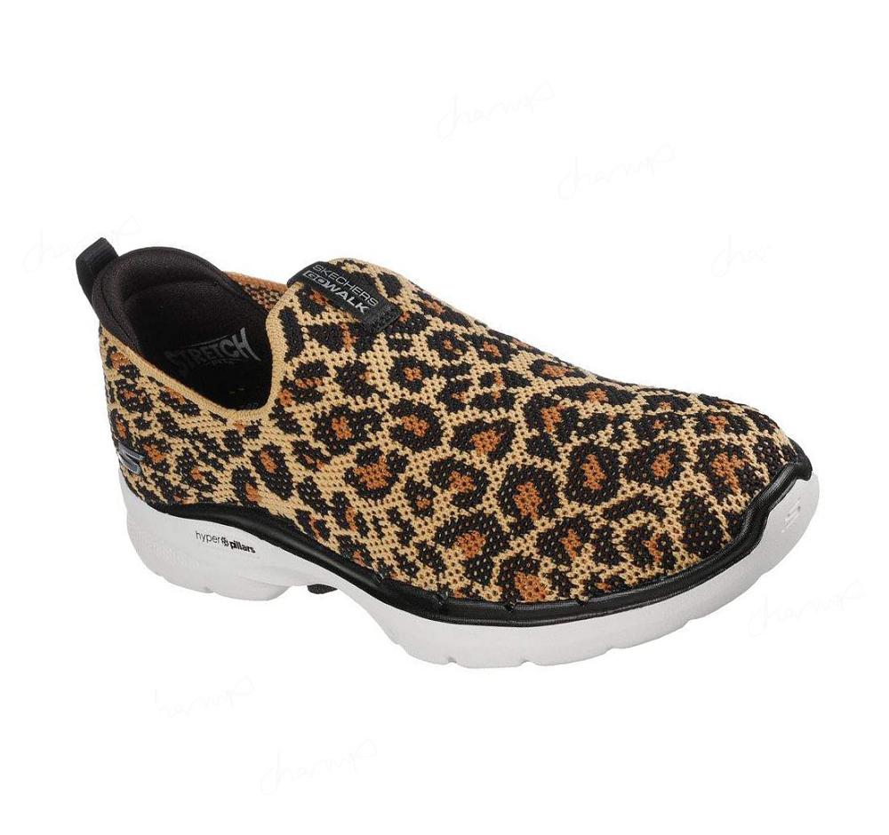 Zapatillas Para Caminar Skechers GO WALK 6 - Lynx Mujer Leopardo | 56T30_AR