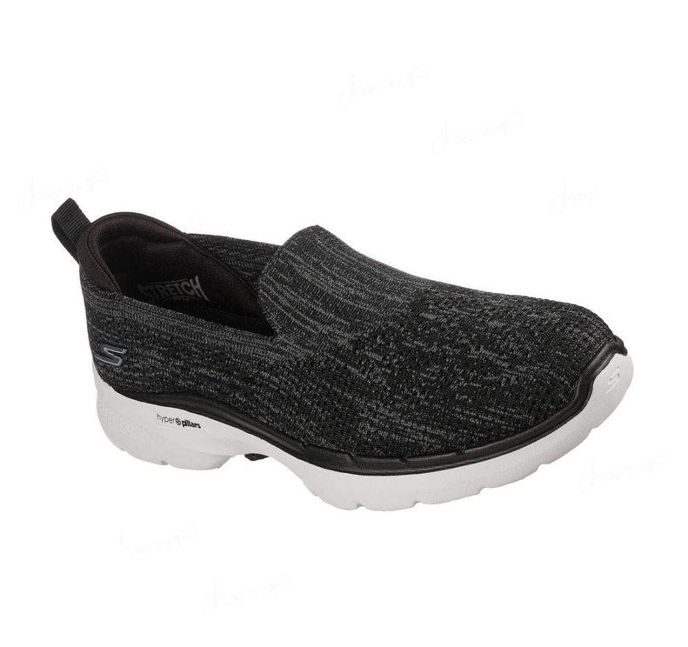 Zapatillas Para Caminar Skechers GO WALK 6 - Valerie Mujer Negras Gris | 5823Q_AR