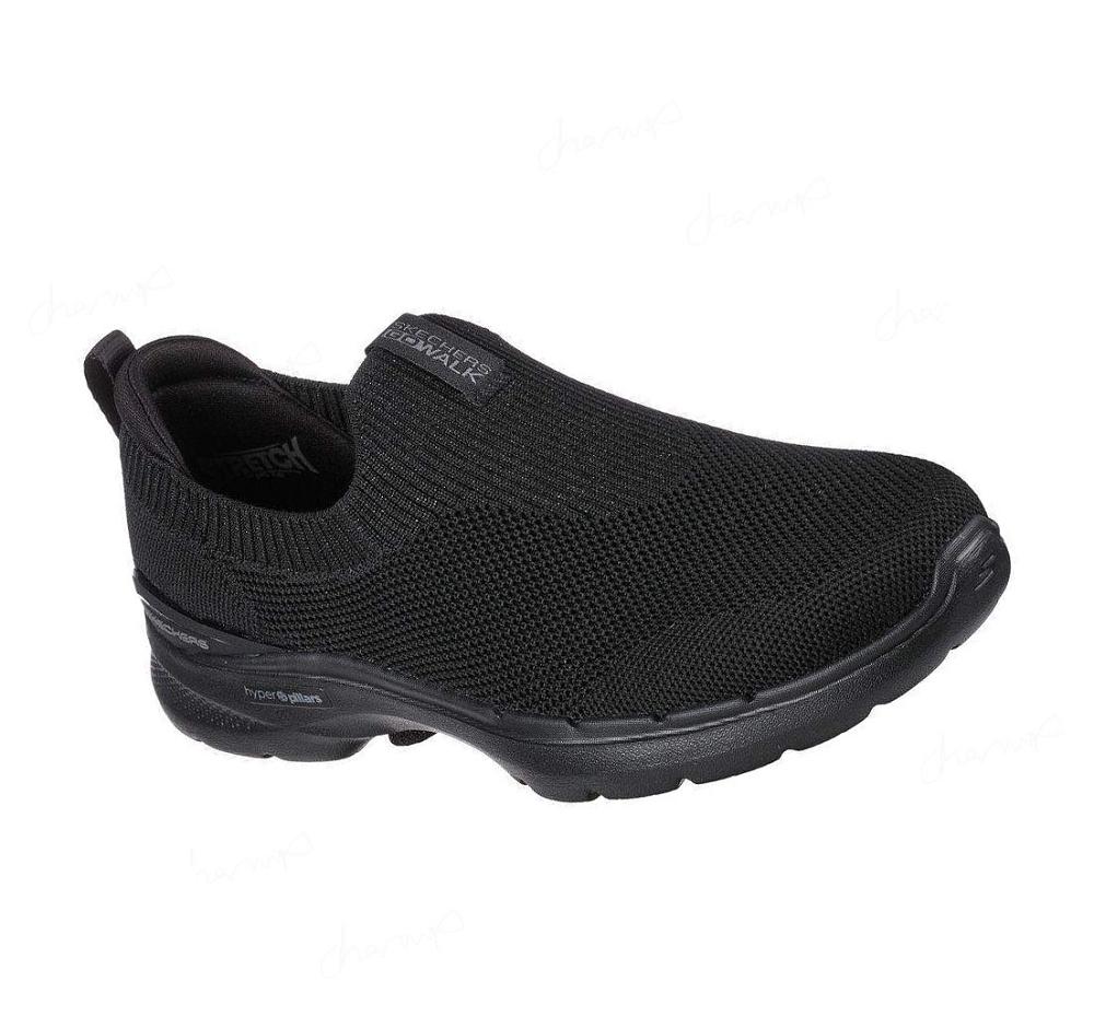 Zapatillas Para Caminar Skechers GO WALK 6 - Vibrant Smile Mujer Negras | 5898B_AR