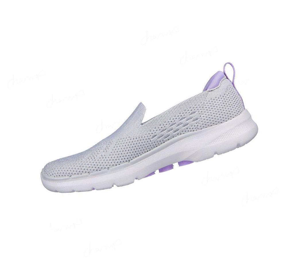 Zapatillas Para Caminar Skechers GO WALK 6 - Valerie Mujer Gris Lavanda | 58A8A_AR