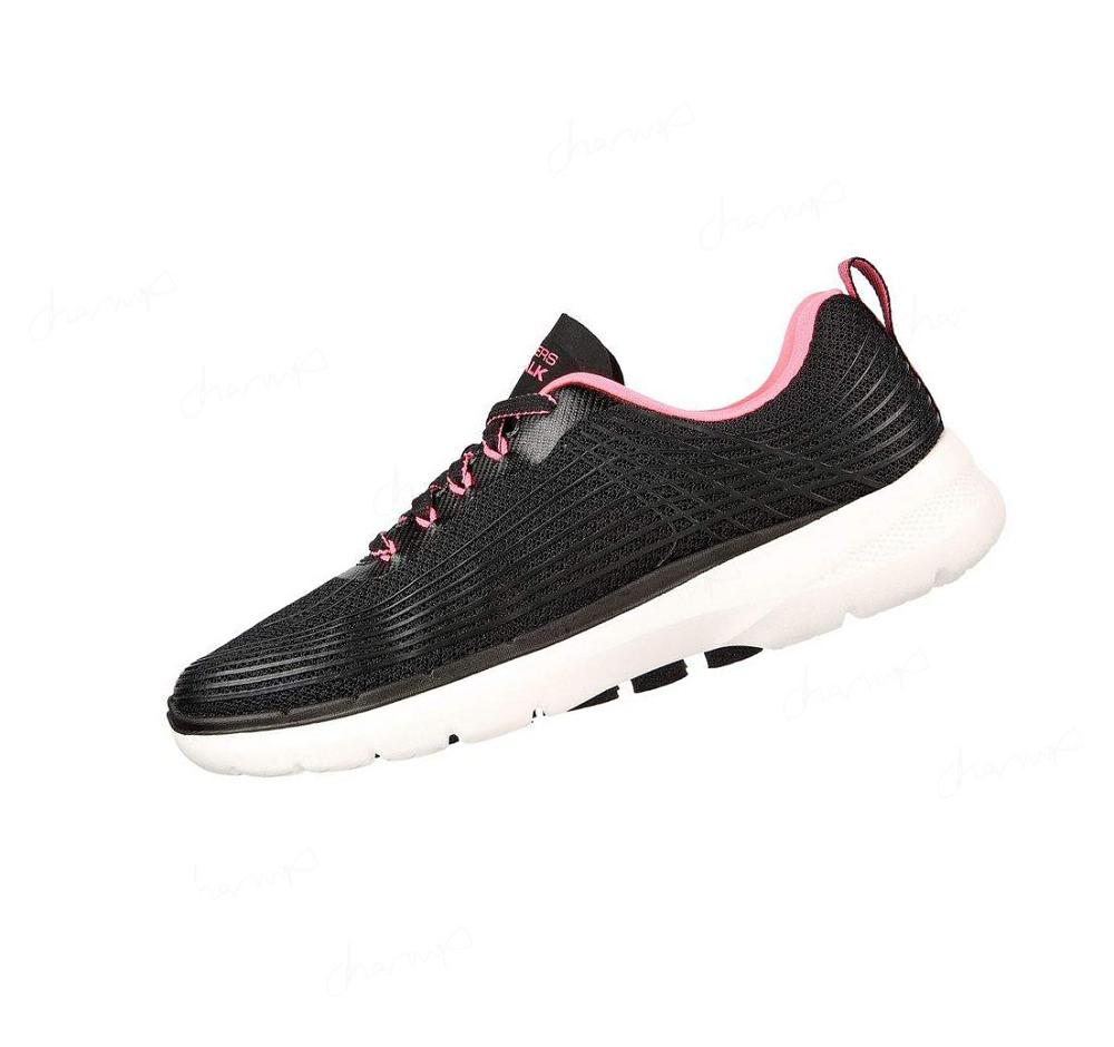 Zapatillas Para Caminar Skechers GO WALK 6 - Stunning Glow Mujer Negras Rosas | 5T23P_AR