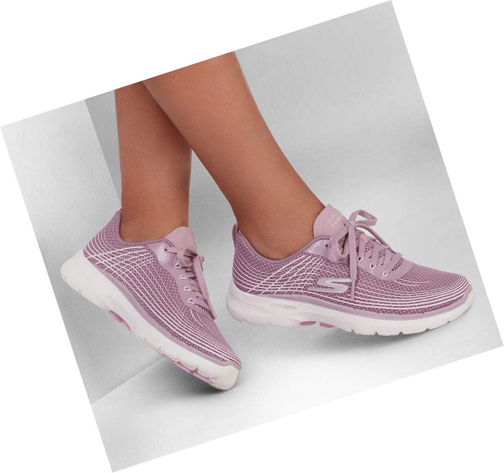 Zapatillas Para Caminar Skechers GO WALK 6 - Stunning Glow Mujer Moradas | 5TA8K_AR