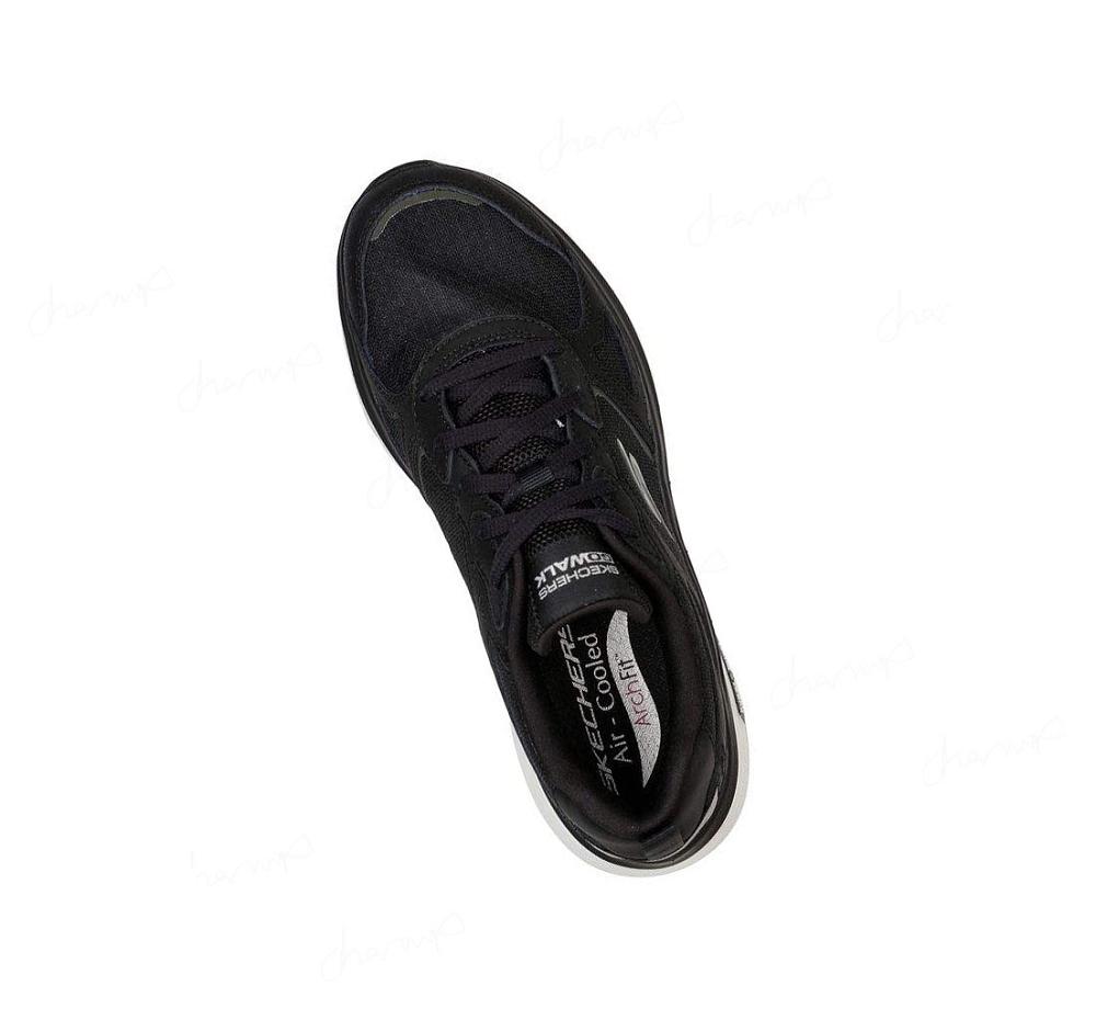 Zapatillas Para Caminar Skechers GO WALK Workout Walker Mujer Negras Blancas | 6098L_AR