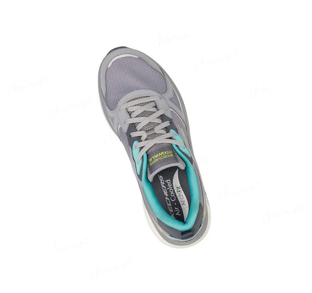 Zapatillas Para Caminar Skechers GO WALK Workout Walker Mujer Gris Turquesa | 61238_AR