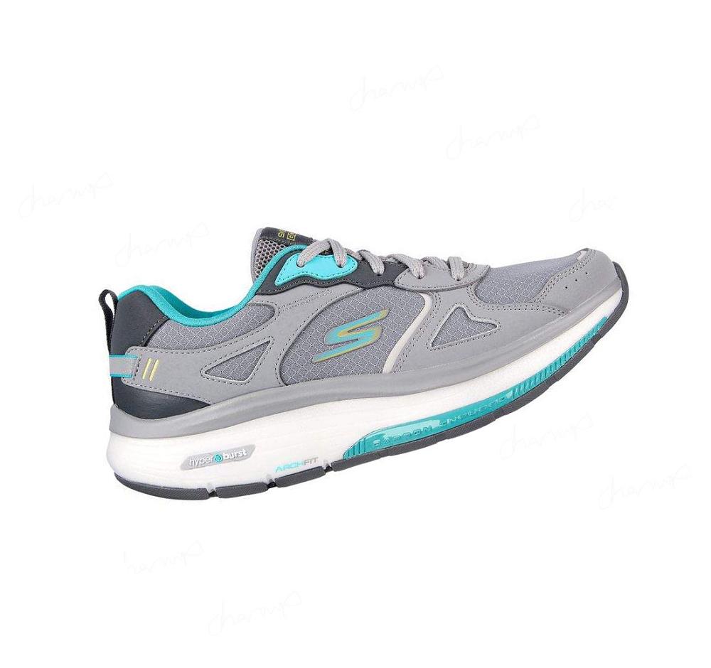 Zapatillas Para Caminar Skechers GO WALK Workout Walker Mujer Gris Turquesa | 61238_AR