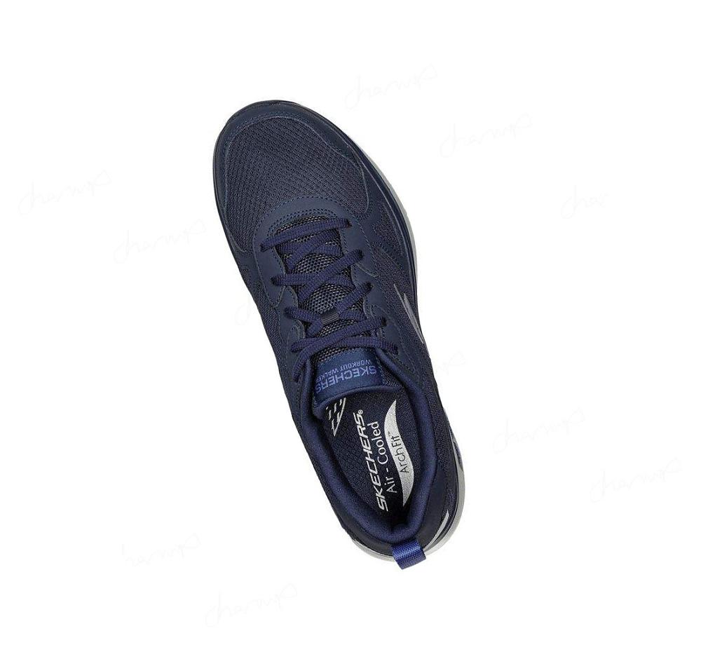 Zapatillas Para Caminar Skechers GO WALK Workout Walker Hombre Azul Marino | 6T390_AR