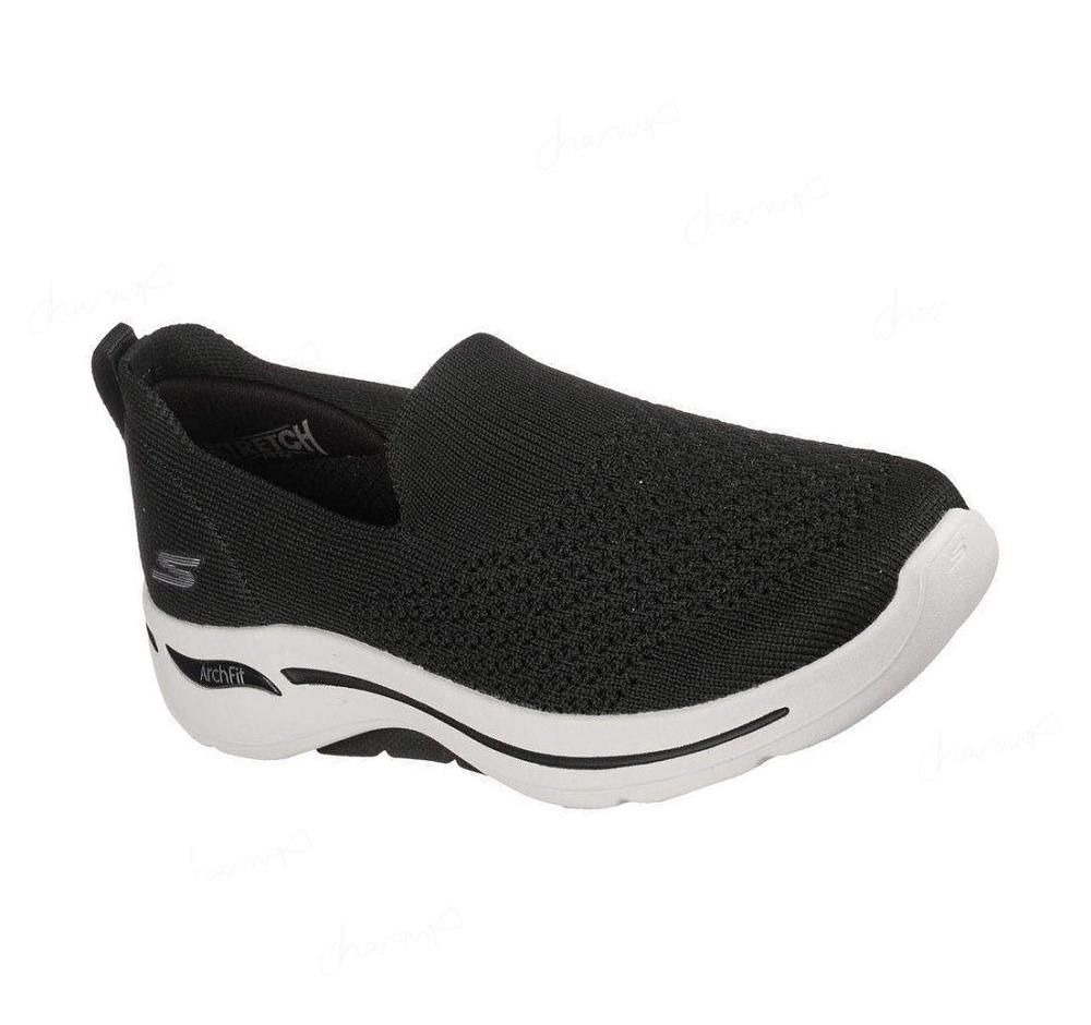 Zapatillas Para Caminar Skechers GO WALK Arch Fit - Delora Mujer Negras Blancas | A5880_AR