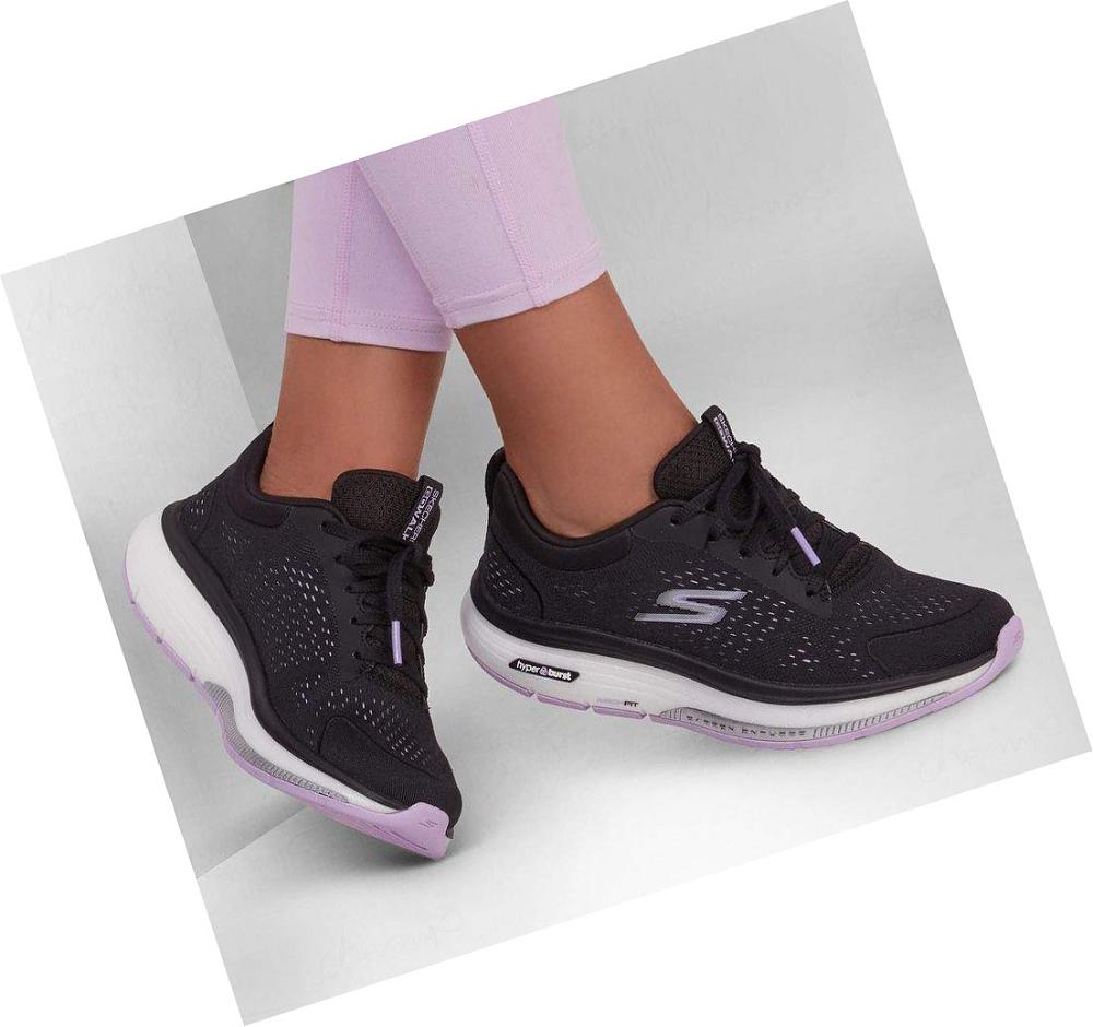 Zapatillas Para Caminar Skechers GO WALK Workout Walker - Outpace Mujer Negras Lavanda | A623D_AR