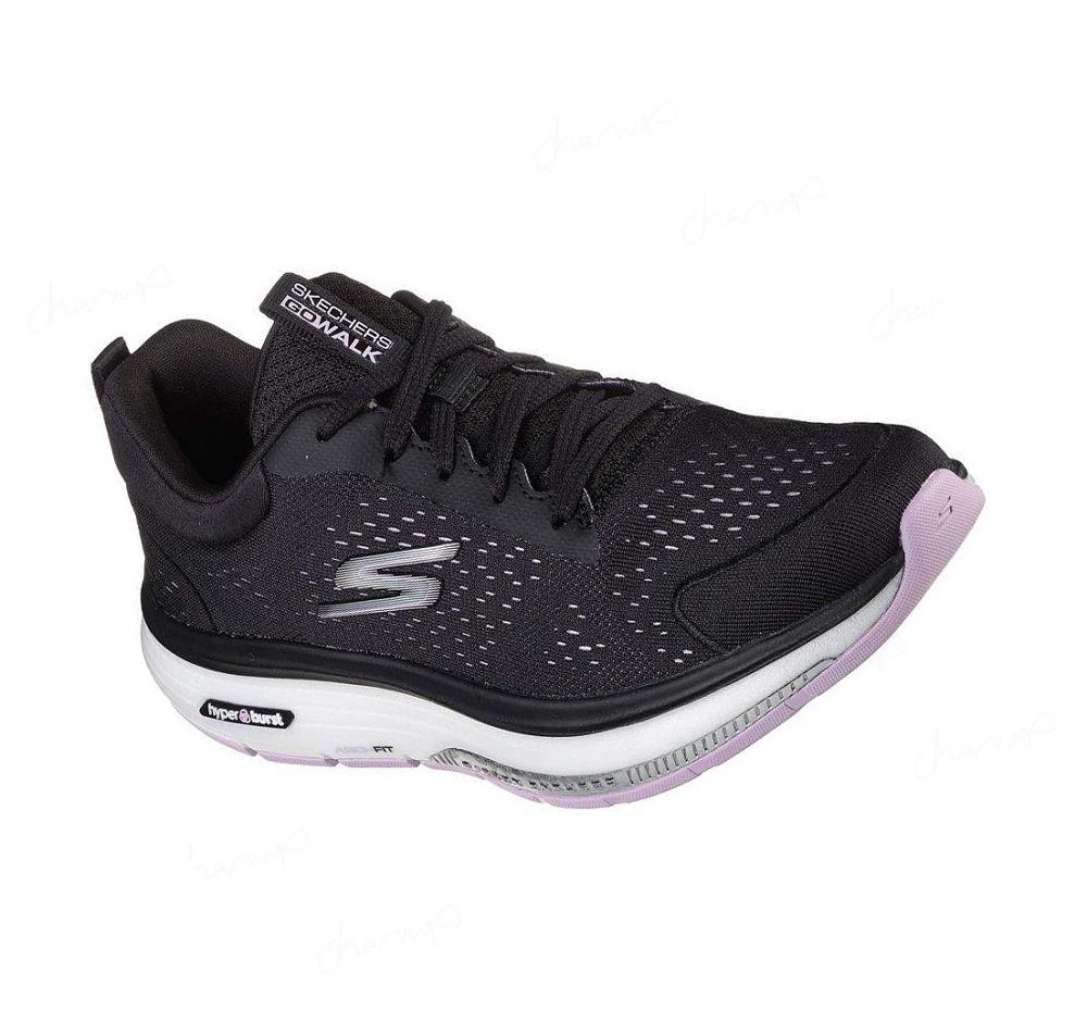 Zapatillas Para Caminar Skechers GO WALK Workout Walker - Outpace Mujer Negras Lavanda | A623D_AR