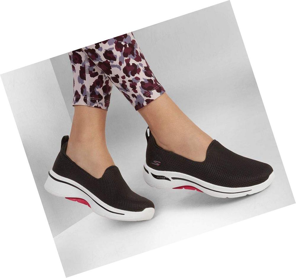 Zapatillas Para Caminar Skechers GO WALK Arch Fit - Grateful Mujer Negras Rosas | A8TA0_AR