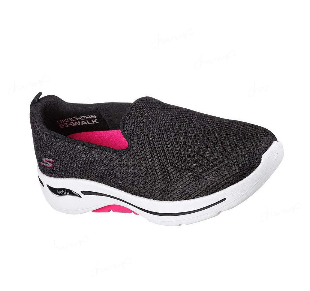 Zapatillas Para Caminar Skechers GO WALK Arch Fit - Grateful Mujer Negras Rosas | A8TA0_AR