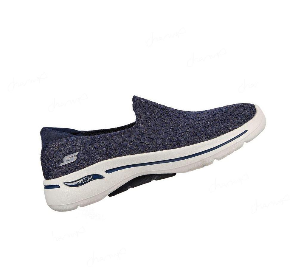 Zapatillas Para Caminar Skechers GO WALK Arch Fit Mujer Azul Marino Gris | A999A_AR