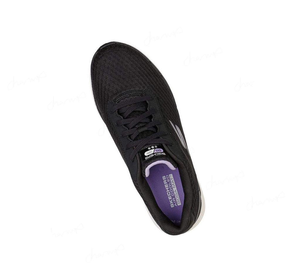 Zapatillas Para Caminar Skechers GO WALK 6 - Venecia Mujer Negras Lavanda | AAT3P_AR