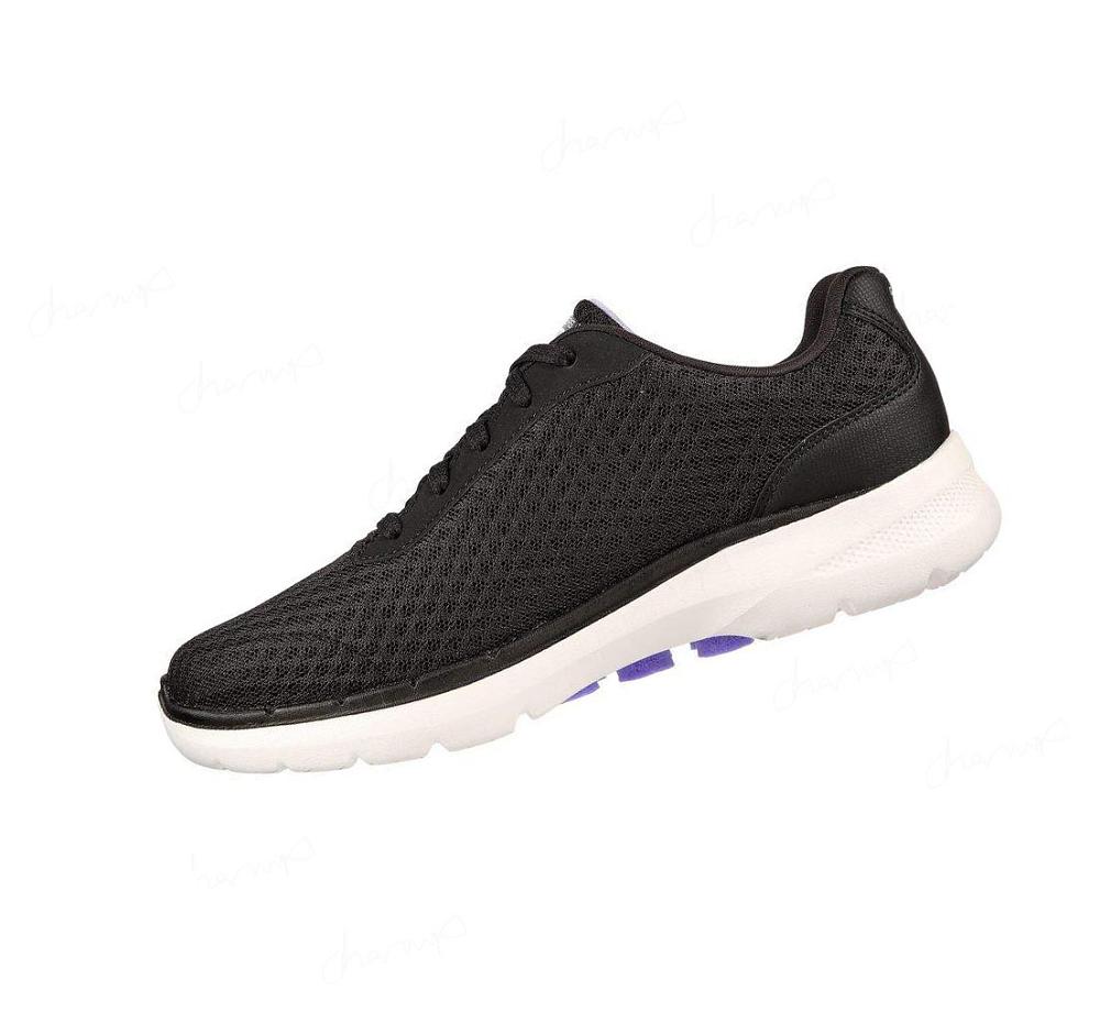 Zapatillas Para Caminar Skechers GO WALK 6 - Venecia Mujer Negras Lavanda | AAT3P_AR