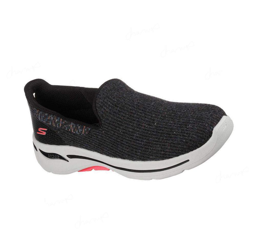 Zapatillas Para Caminar Skechers GO WALK Arch Fit - Our Earth Mujer Negras Rosas | I3A2C_AR