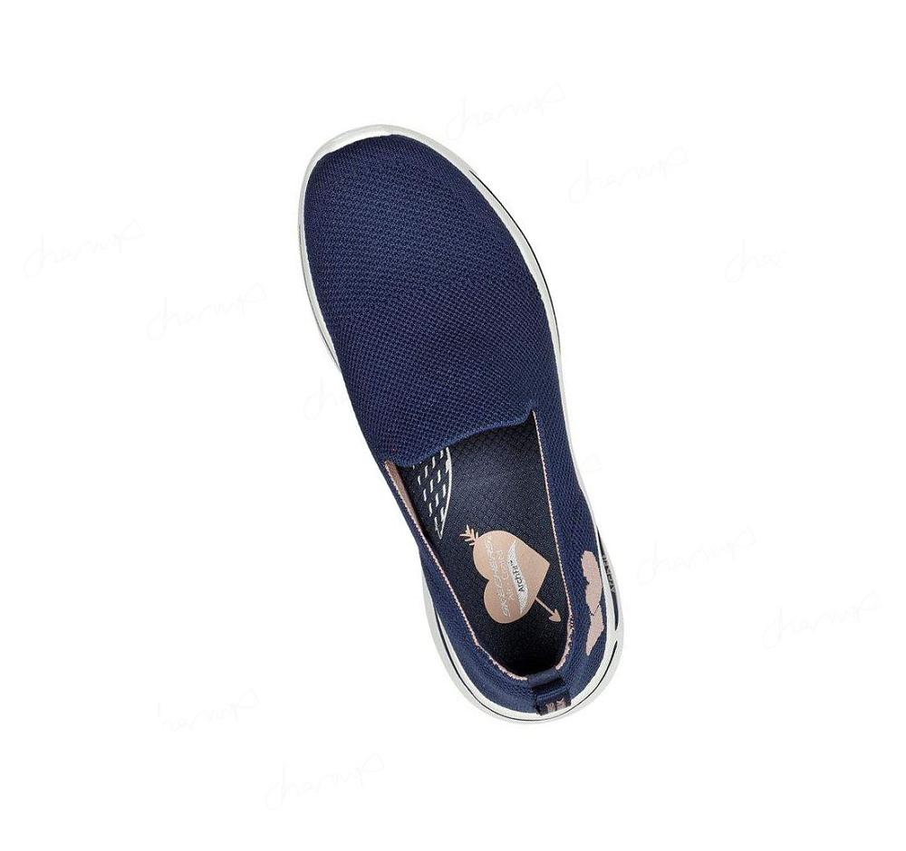 Zapatillas Para Caminar Skechers GO WALK Arch Fit - Lovely Heart Mujer Azul Marino | I638A_AR