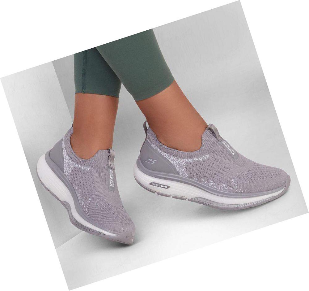 Zapatillas Para Caminar Skechers GO WALK Workout Walker - Quick Motion Mujer Gris | IT1T0_AR