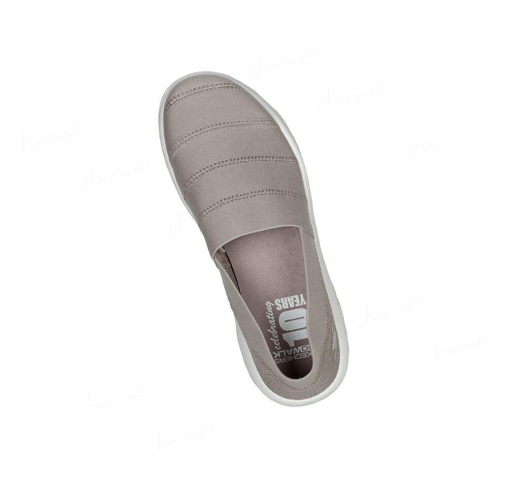 Zapatillas Para Caminar Skechers GO WALK Classic - Gracious Joy Mujer Gris Marrones | IT38B_AR