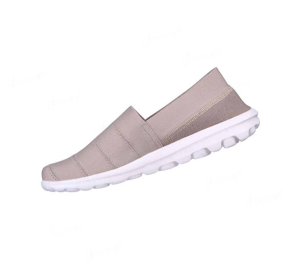 Zapatillas Para Caminar Skechers GO WALK Classic - Gracious Joy Mujer Gris Marrones | IT38B_AR