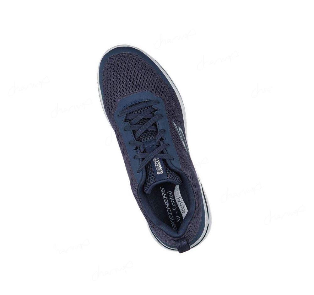 Zapatillas Para Caminar Skechers GOwalk Arch Fit - Idyllic Hombre Azul Marino Doradas | 551AK_AR