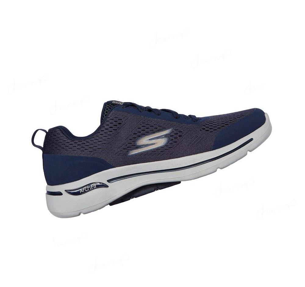 Zapatillas Para Caminar Skechers GOwalk Arch Fit - Idyllic Hombre Azul Marino Doradas | 551AK_AR