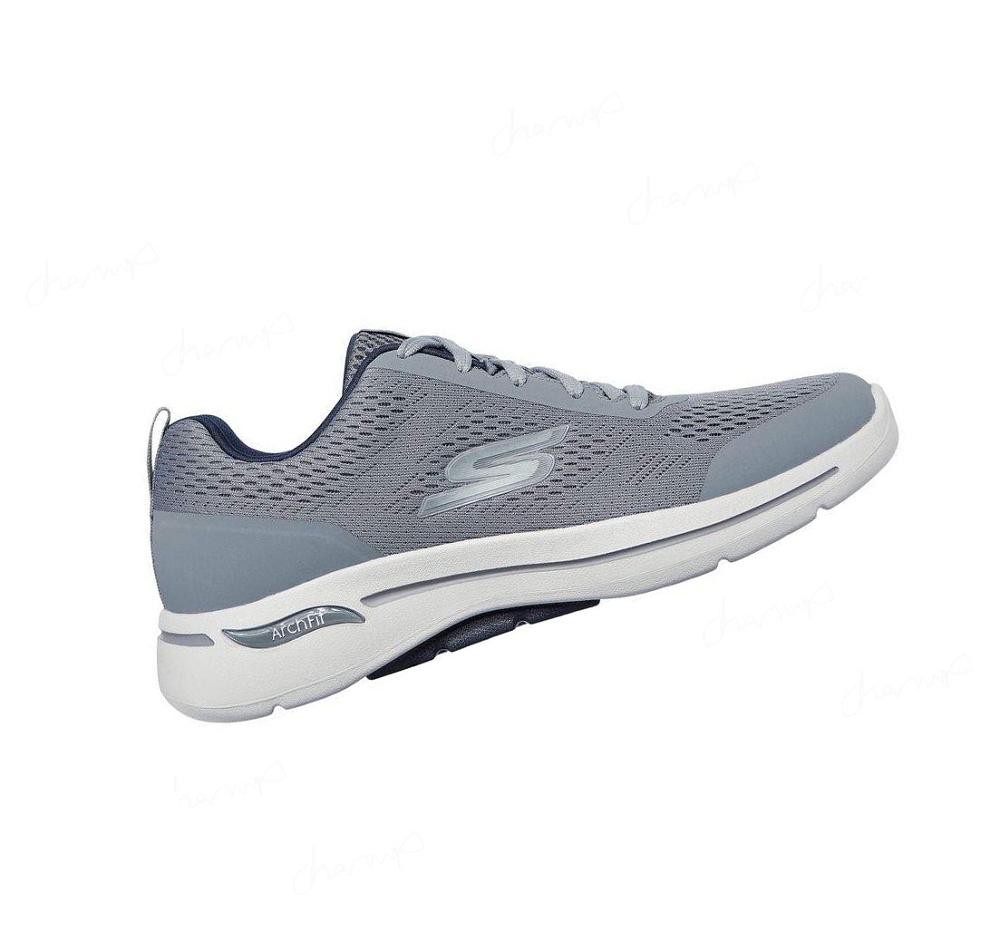 Zapatillas Para Caminar Skechers GOwalk Arch Fit - Idyllic Hombre Gris Azul Marino | 55258_AR