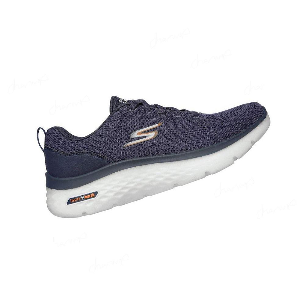 Zapatillas Para Caminar Skechers GOwalk Hyper Burst - Nanocore Hombre Azul Marino Naranjas | 59393_AR