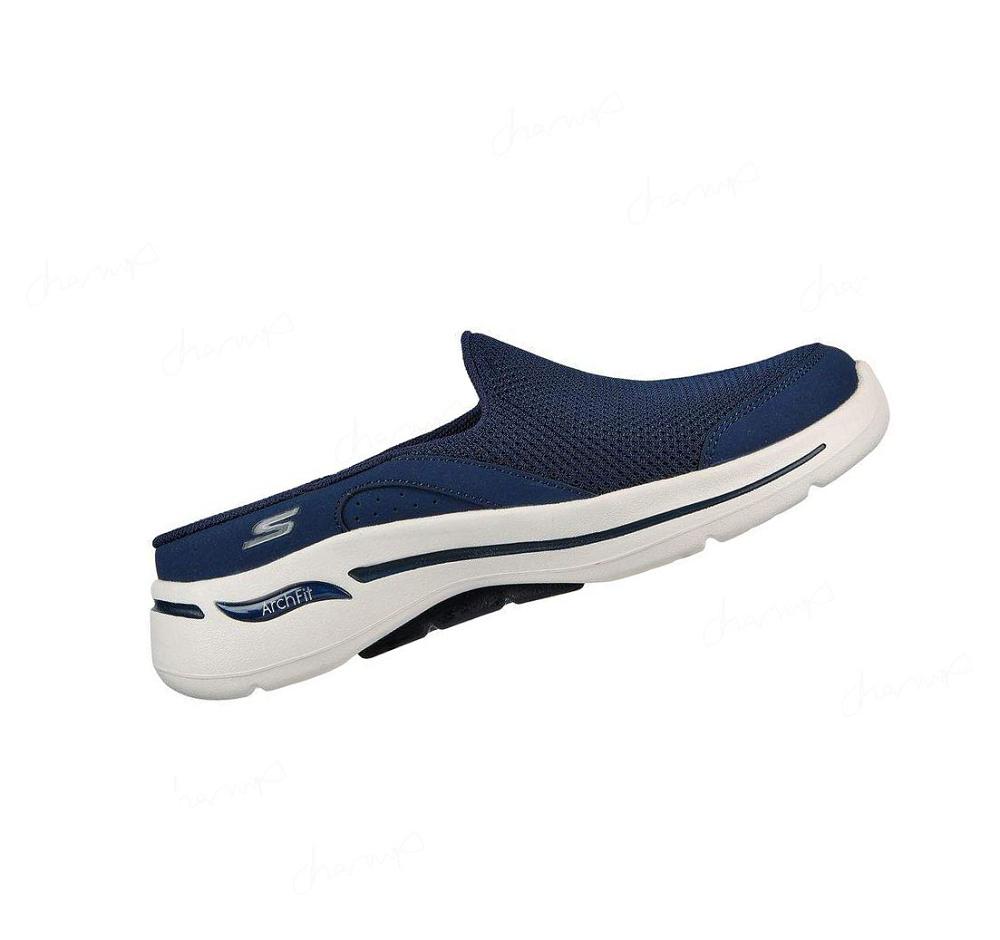 Zapatillas Para Caminar Skechers GOwalk Arch Fit - Seven Seas Mujer Azul Marino Blancas | 5A88K_AR