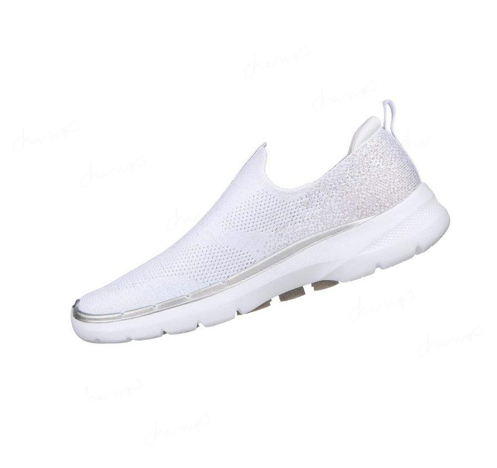 Zapatillas Para Caminar Skechers GOwalk 6 - Glimmering Mujer Blancas | 6398K_AR