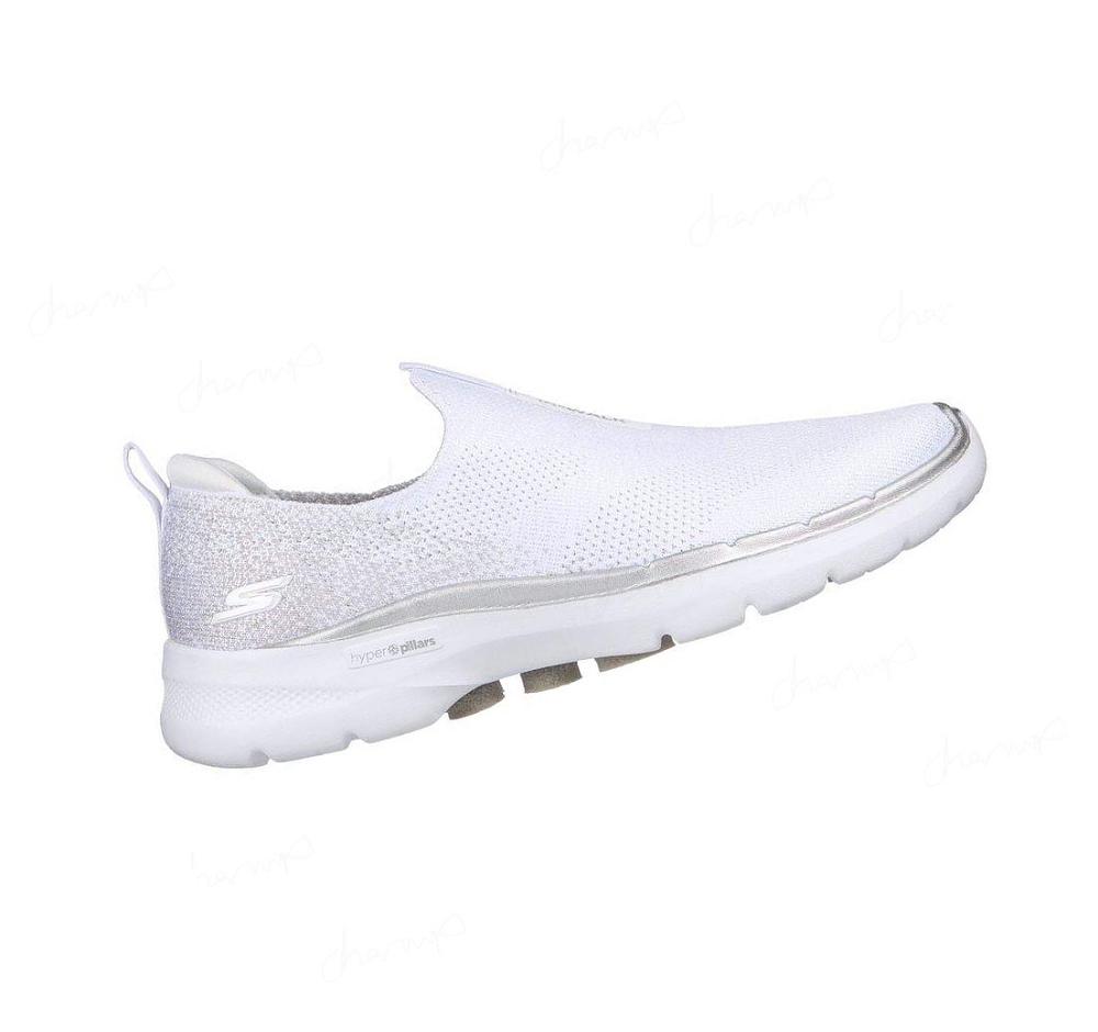 Zapatillas Para Caminar Skechers GOwalk 6 - Glimmering Mujer Blancas | 6398K_AR