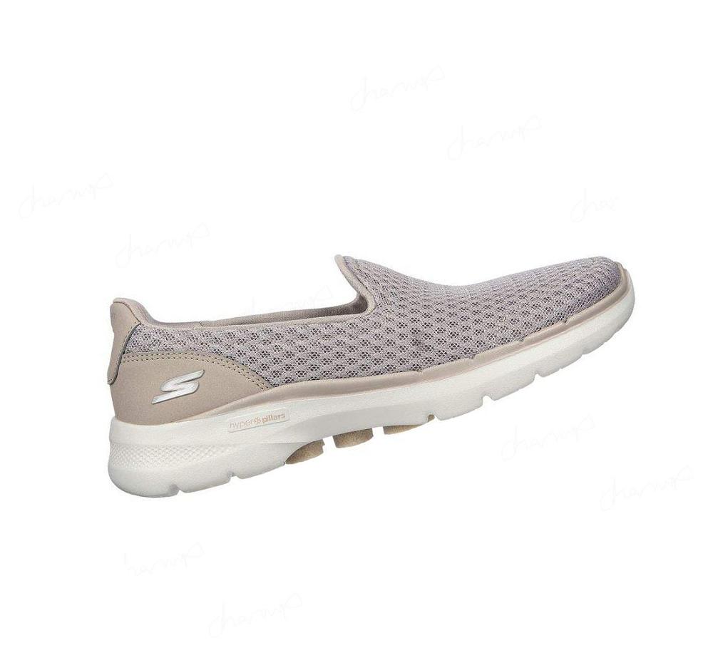 Zapatillas Para Caminar Skechers GOwalk 6 - Big Splash Mujer Gris Marrones | 63A8W_AR