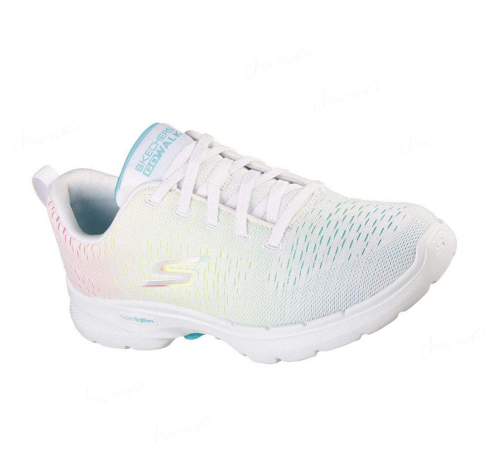 Zapatillas Para Caminar Skechers GOwalk 6 - Vibrant Energy Mujer Blancas Multicolor | 6523D_AR