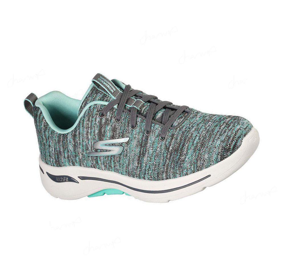 Zapatillas Para Caminar Skechers GOwalk Arch Fit - Glee Mujer Gris Turquesa | 6598R_AR