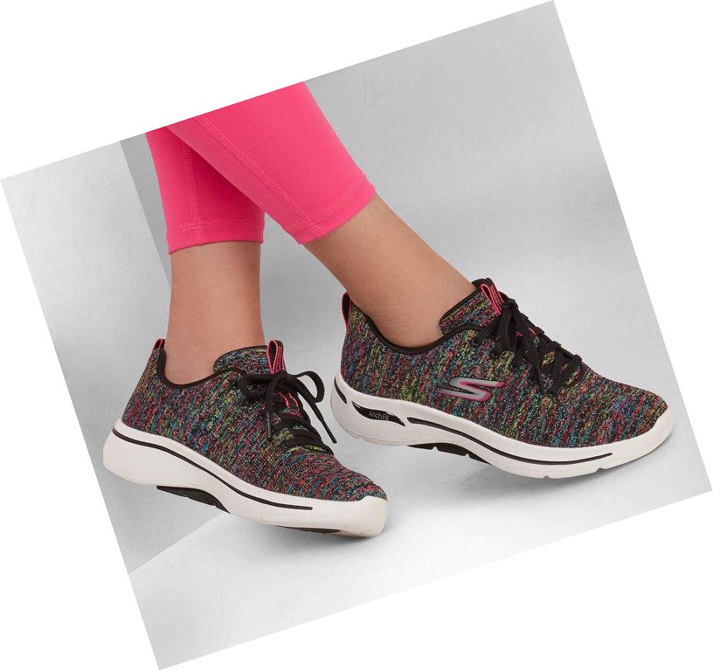 Zapatillas Para Caminar Skechers GOwalk Arch Fit - Glee Mujer Negras Multicolor | 65A8B_AR