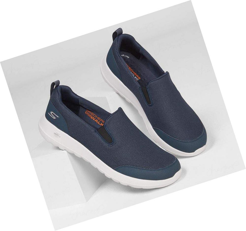 Zapatillas Para Caminar Skechers GOwalk Max - Clinched Hombre Azul Marino | 6900S_AR