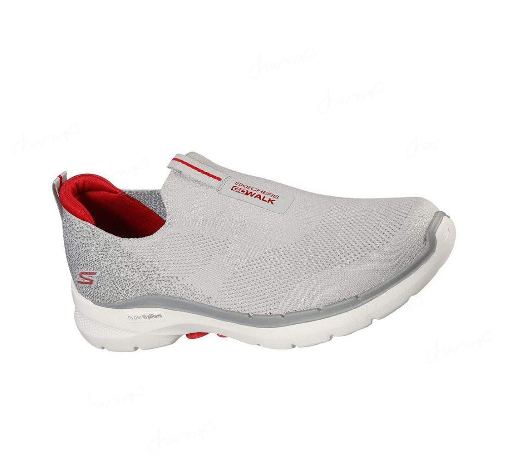 Zapatillas Para Caminar Skechers GOwalk 6 Hombre Gris Rojas | 8012W_AR