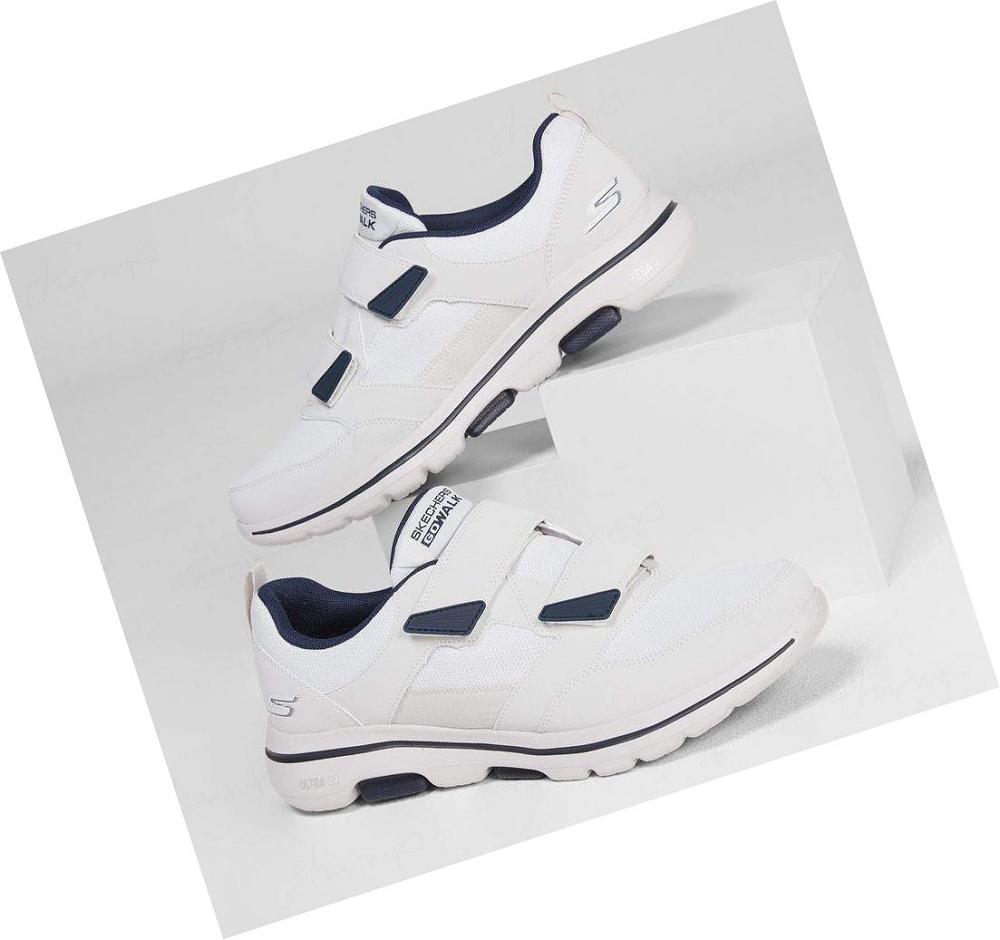 Zapatillas Para Caminar Skechers GOwalk 5 - Wistful Hombre Blancas Azul Marino | A081Q_AR