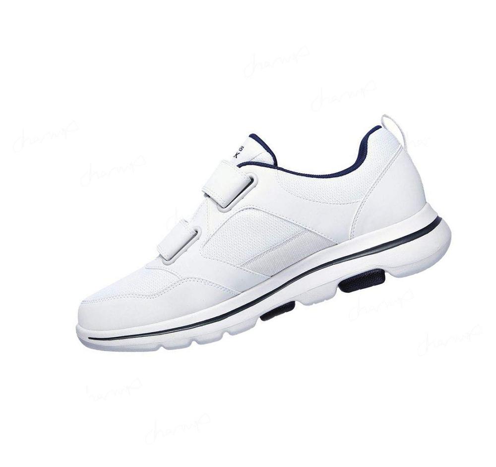 Zapatillas Para Caminar Skechers GOwalk 5 - Wistful Hombre Blancas Azul Marino | A081Q_AR