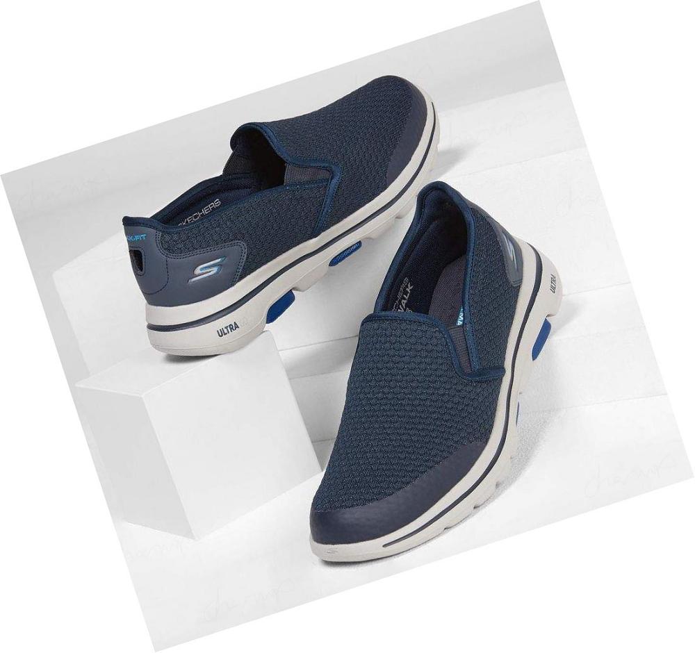 Zapatillas Para Caminar Skechers GOwalk 5 - Apprize Hombre Azul Marino | A206R_AR