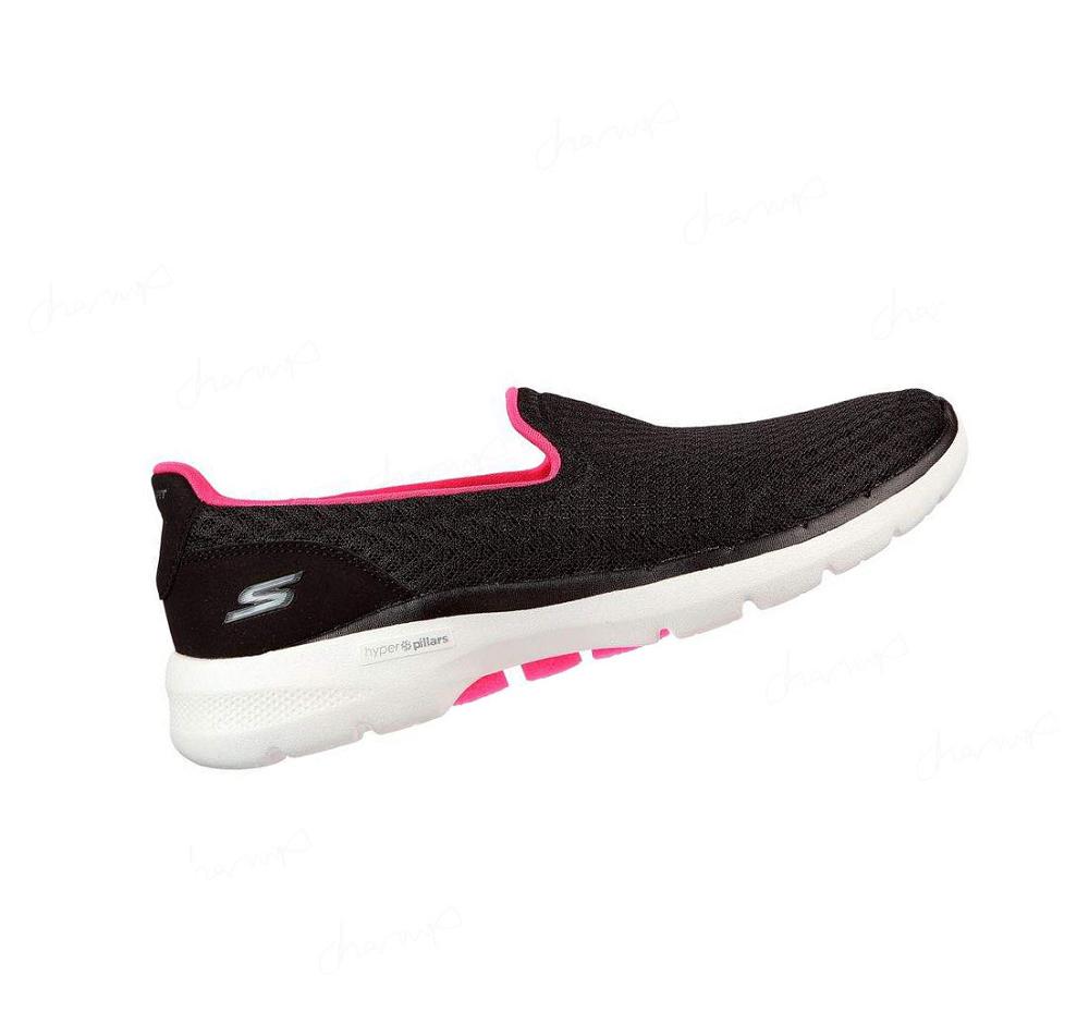 Zapatillas Para Caminar Skechers GOwalk 6 - Big Splash Mujer Negras Rosas | T3198_AR