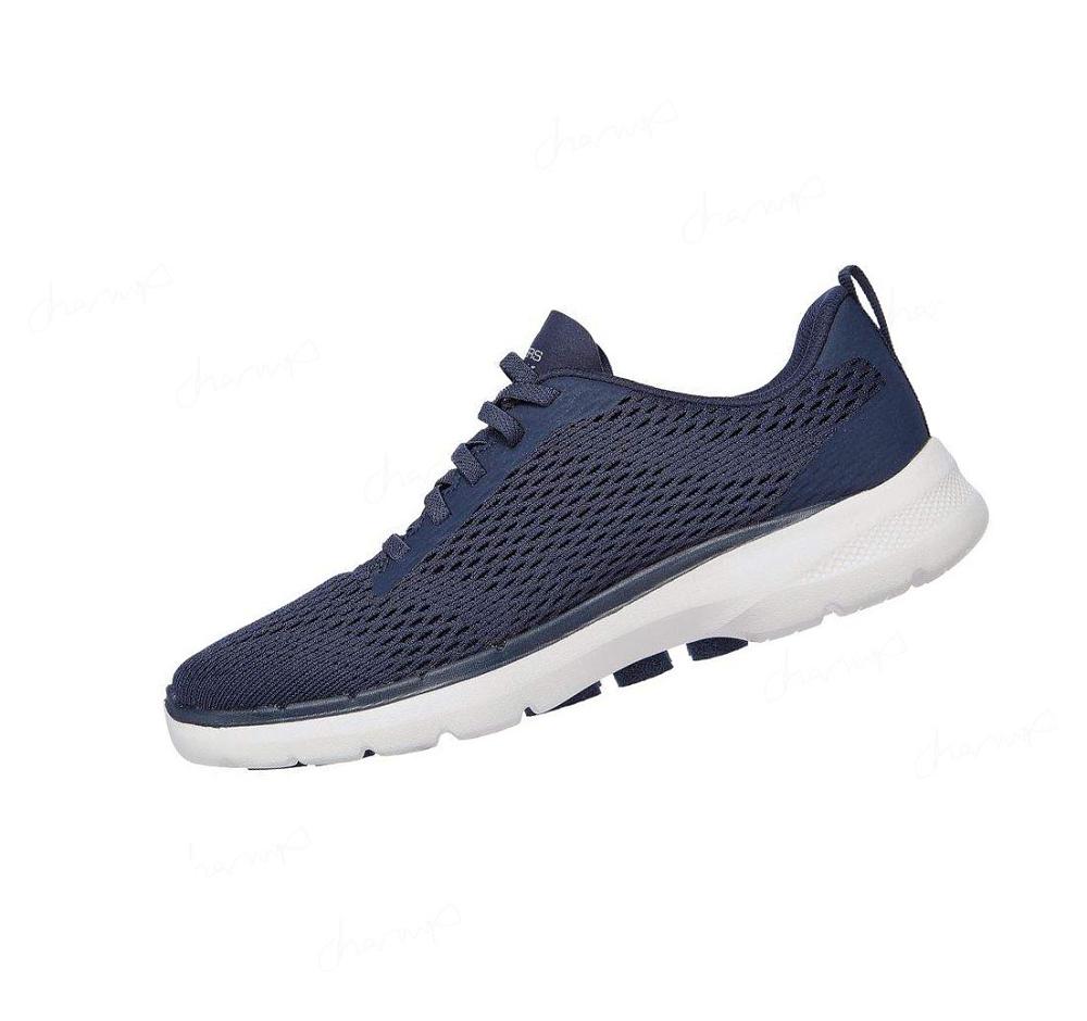 Zapatillas Para Caminar Skechers GOwalk 6 - Bold Vision Mujer Azul Marino Blancas | T33AK_AR