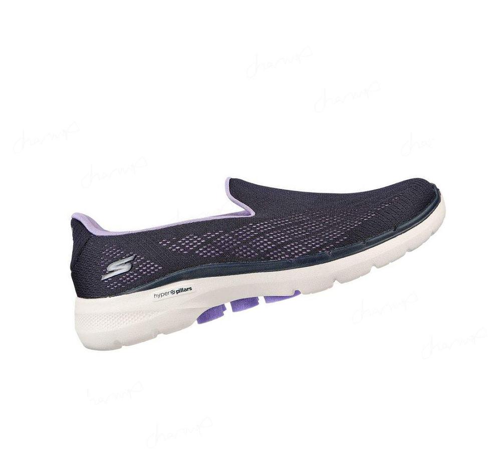 Zapatillas Para Caminar Skechers GOwalk 6 - Cosmic Force Mujer Azul Marino Lavanda | T3693_AR