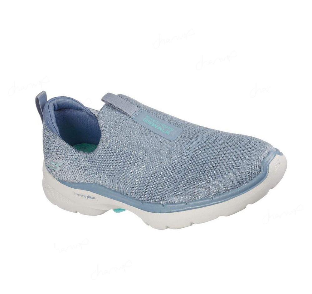 Zapatillas Para Caminar Skechers GOwalk 6 - Glimmering Mujer Azules Turquesa | T38AA_AR