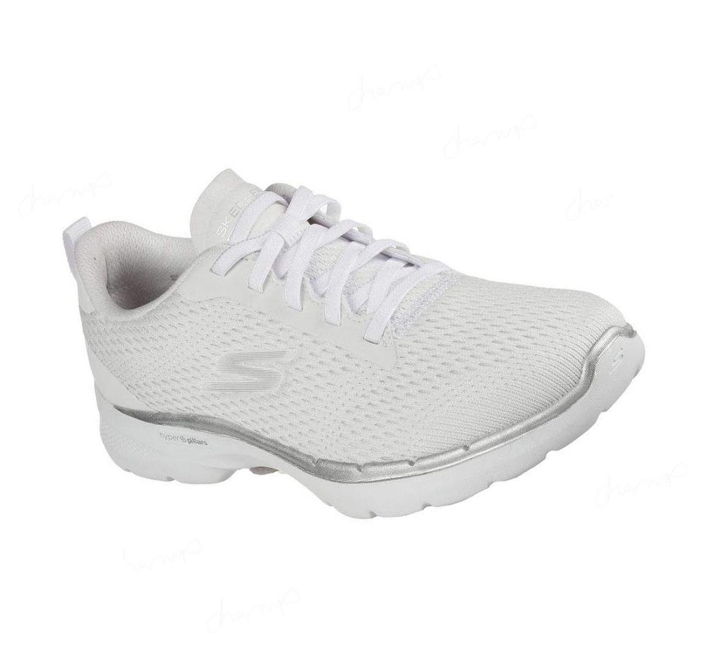 Zapatillas Para Caminar Skechers GOwalk 6 - Bold Vision Mujer Blancas | T3AA0_AR