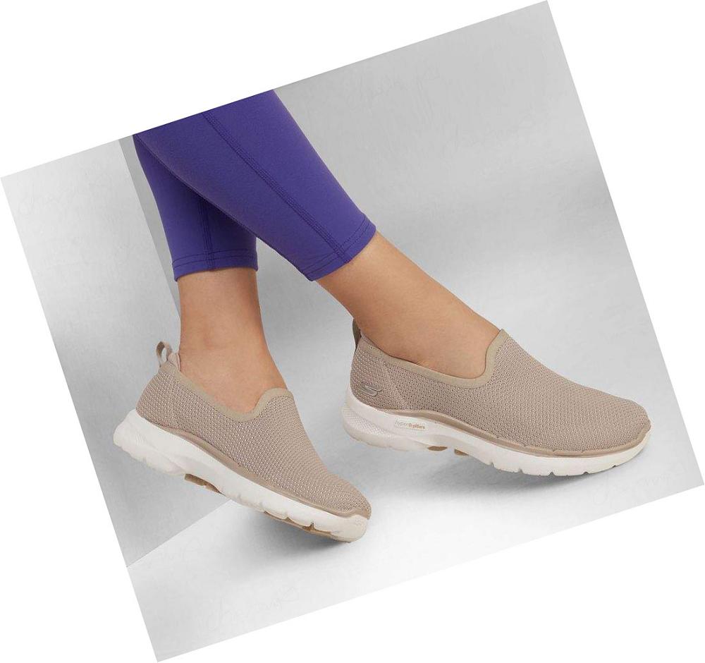 Zapatillas Para Caminar Skechers GOwalk 6 - Clear Virtue Mujer Beige | T3ATB_AR