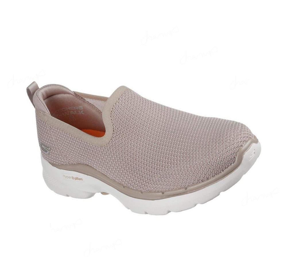 Zapatillas Para Caminar Skechers GOwalk 6 - Clear Virtue Mujer Beige | T3ATB_AR