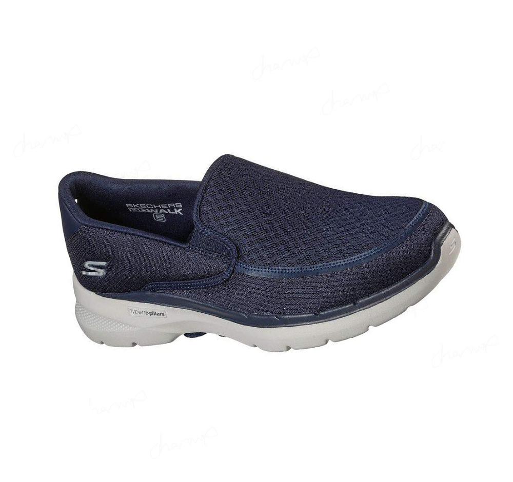 Zapatillas Para Caminar Skechers GOwalk 6 - Orva Hombre Azul Marino | T950R_AR